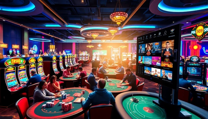 Experience the excitement of a casino with players at tables, and online options at https://go99.mx/ for thrilling bets.