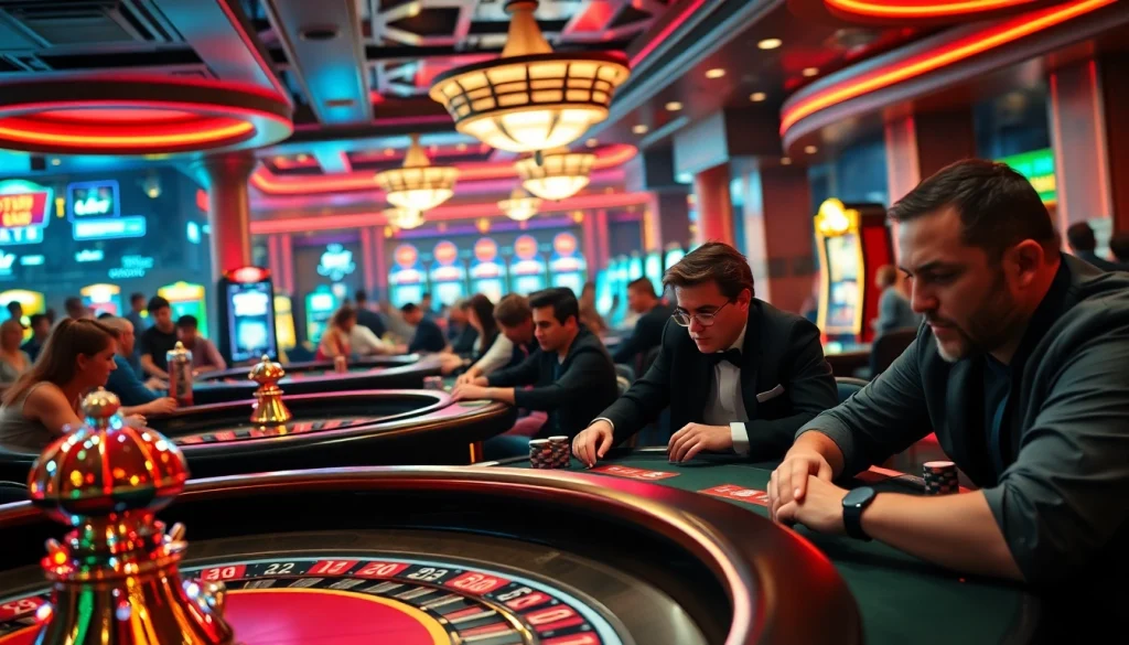 Experience the excitement of 789BET casino games as players aim for big wins at vibrant tables and machines.