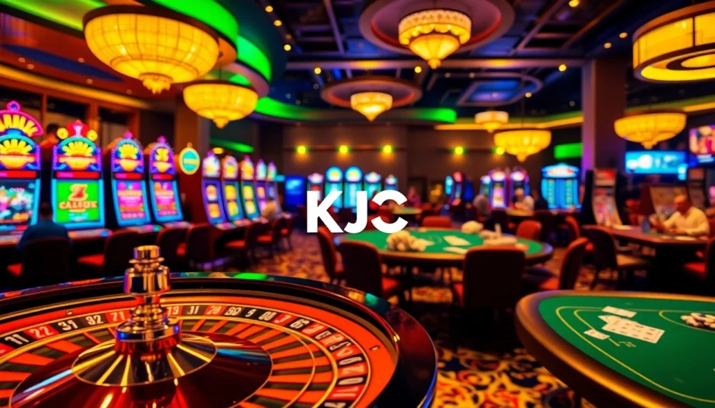 KJC Casino offers thrilling experiences with poker chips and roulette wheels in luxurious settings.