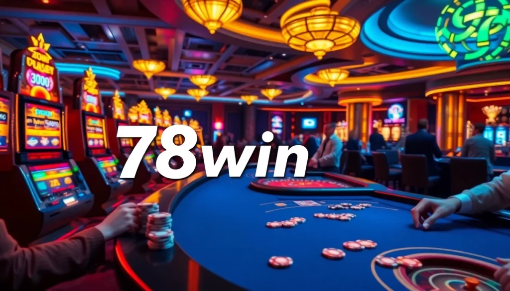 Experience the thrill of gaming at 78win, where players enjoy lively casino tables, exciting slot machines, and vibrant betting action.
